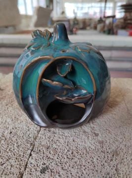 Dekoratif Kabak Tasarımlı Seramik Geri Akış Tütsülük Brülör