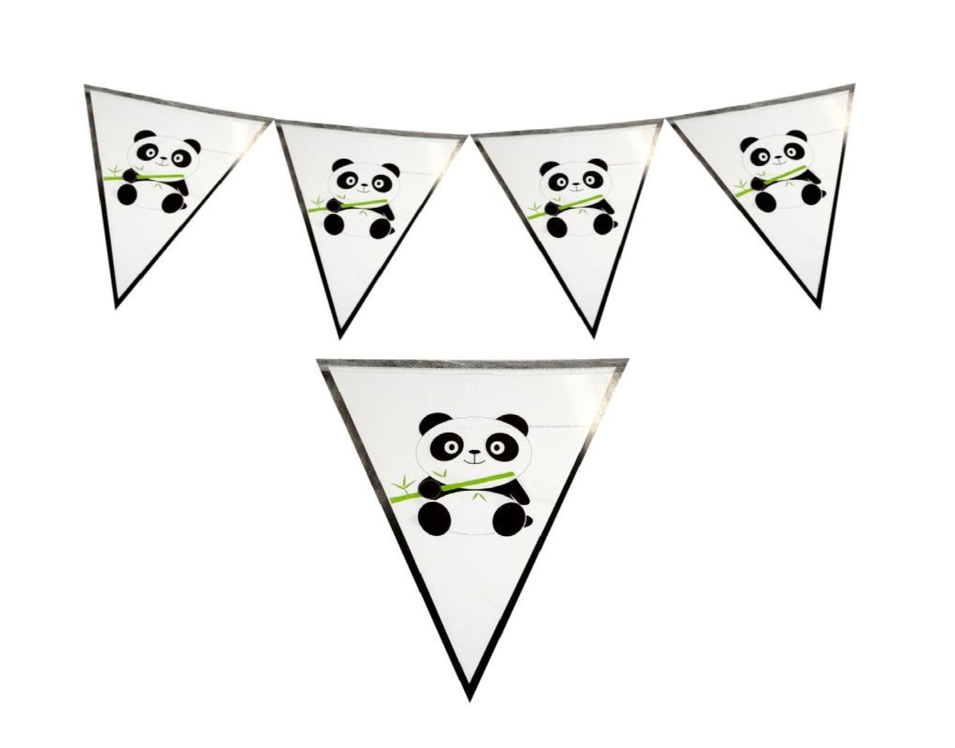 İyiki Doğdun Panda Temalı Üçgen Flama Bayrak