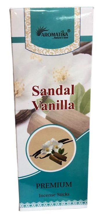 Aromatika Sandal Vanilla Sandal Vanilya Kokulu Çubuk Tütsü (120 Adet)