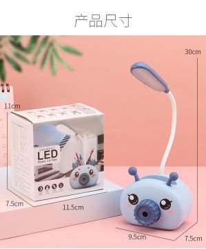 Usb Şarjlı Sevimli Ayıcıklı Kalemtraş Kalemlikli Masa Lambası