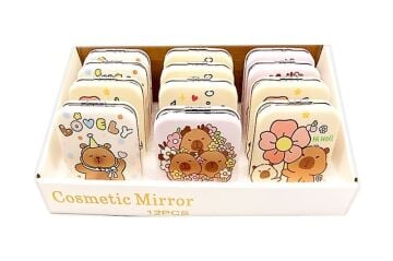 Çocuklara Hediye Capy Bara Deri El Makyaj Aynası