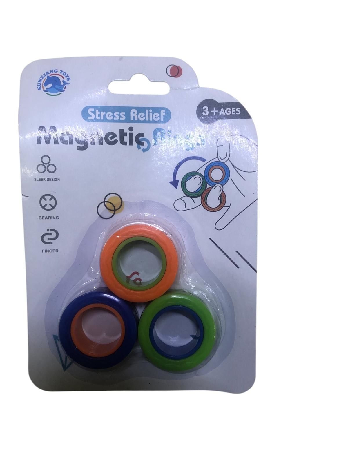 Manyetik Yeni Nesil Halkalar Parmak Stres Çarkı 3'lü
