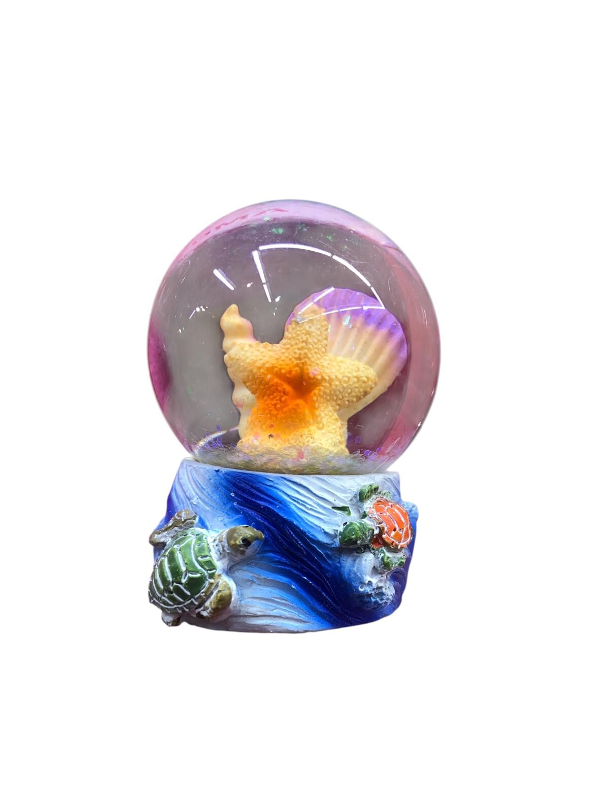 Mini Polyester Deniz Temalı Cam Kar Küresi