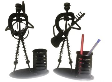 Dekoratif Müzisyen Metal Kalemlik