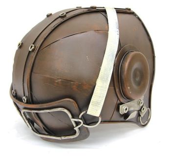 Dekoratif Nostaljik Metal Pilot Kaskı Biblosu (20 cm)