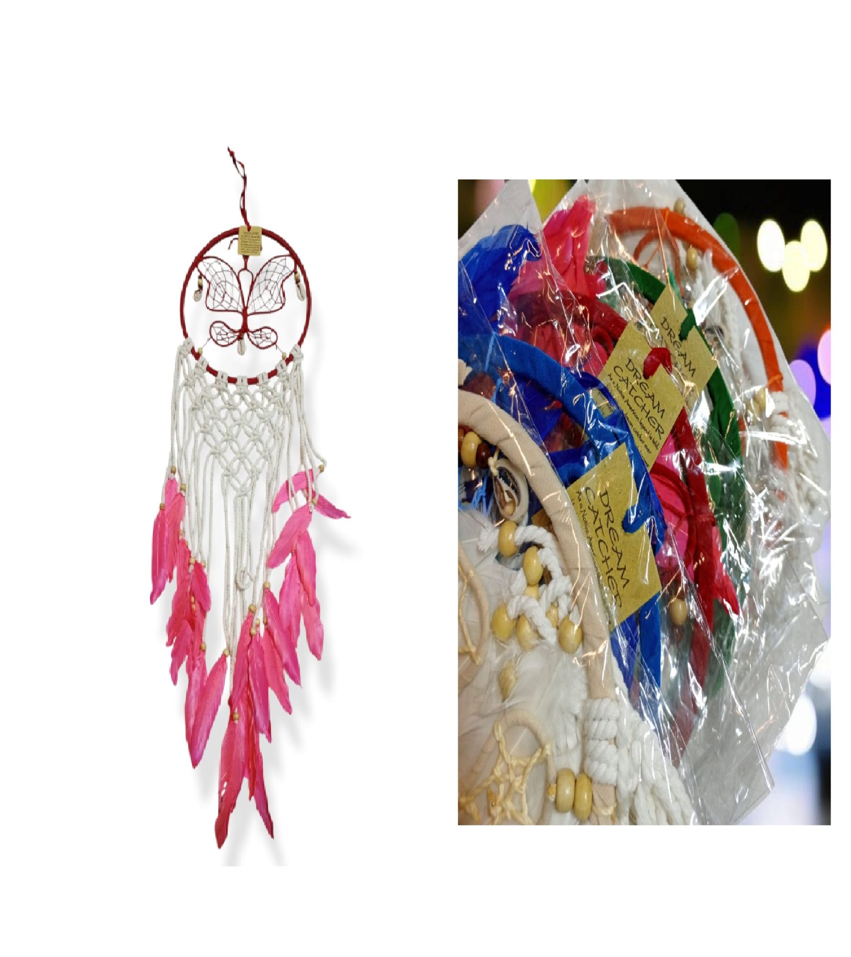 Renkli Kelebek Tasarım Dreamcatcher Rüya Kapanı