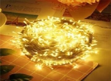 Şeffaf Kablolu Gün Işığı Pirinç Pilli 80 Ledli Işık (10 mt)