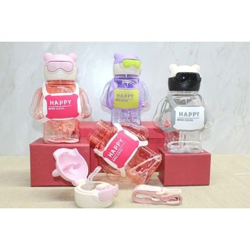 Sevimli Ayı 3D Desenli Su Matarası