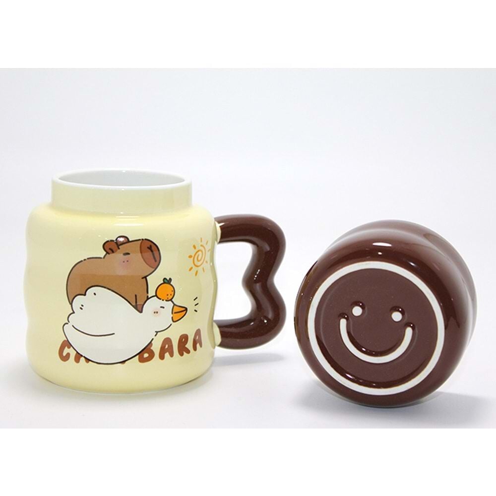 Capybara Temalı Isı Muhafazalı Kapibara Kupa Bardak