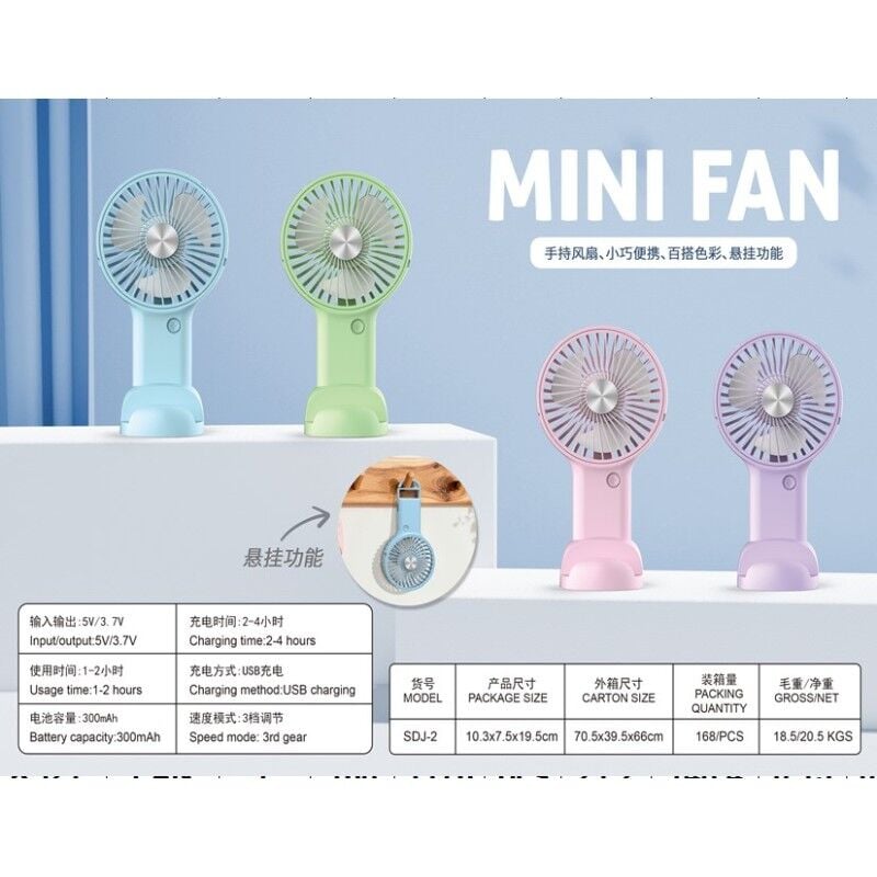 Mini El Fanı Usb Şarjlı Masa Üstü El Vantilatörü