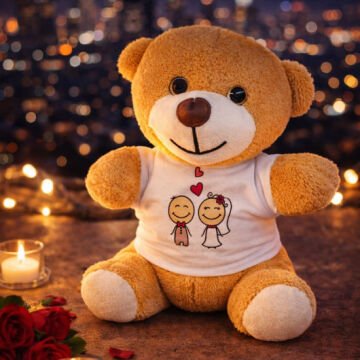 Gelin Damat Tasarımlı Peluş Oyuncak Ayıcık