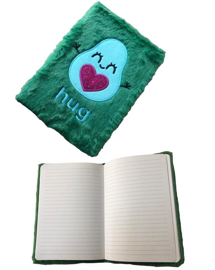 Avokado Şeklinde Peluş Cüzdanlı Defter