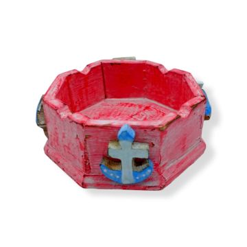 Dekoratif Ahşap Dekorlu Marin Tasarımlı Küllük