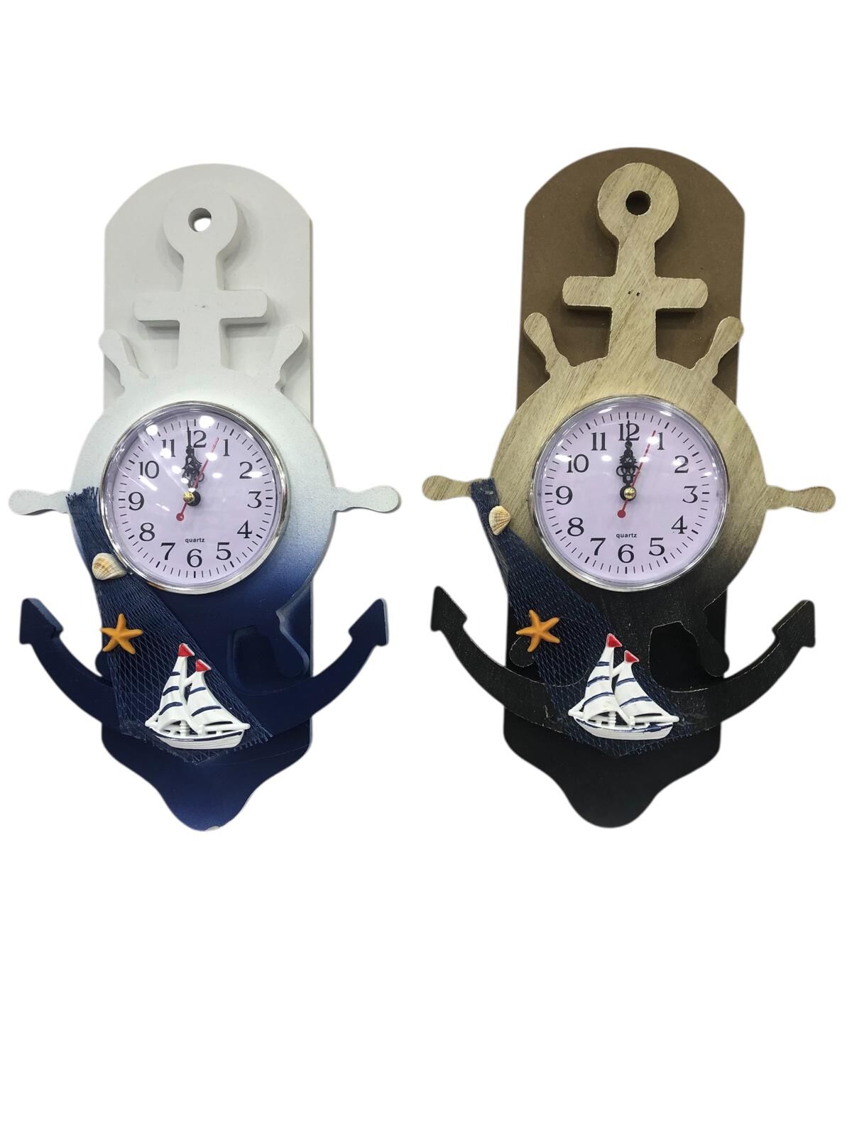 Dekoratif Marin Çapa Duvar Saati