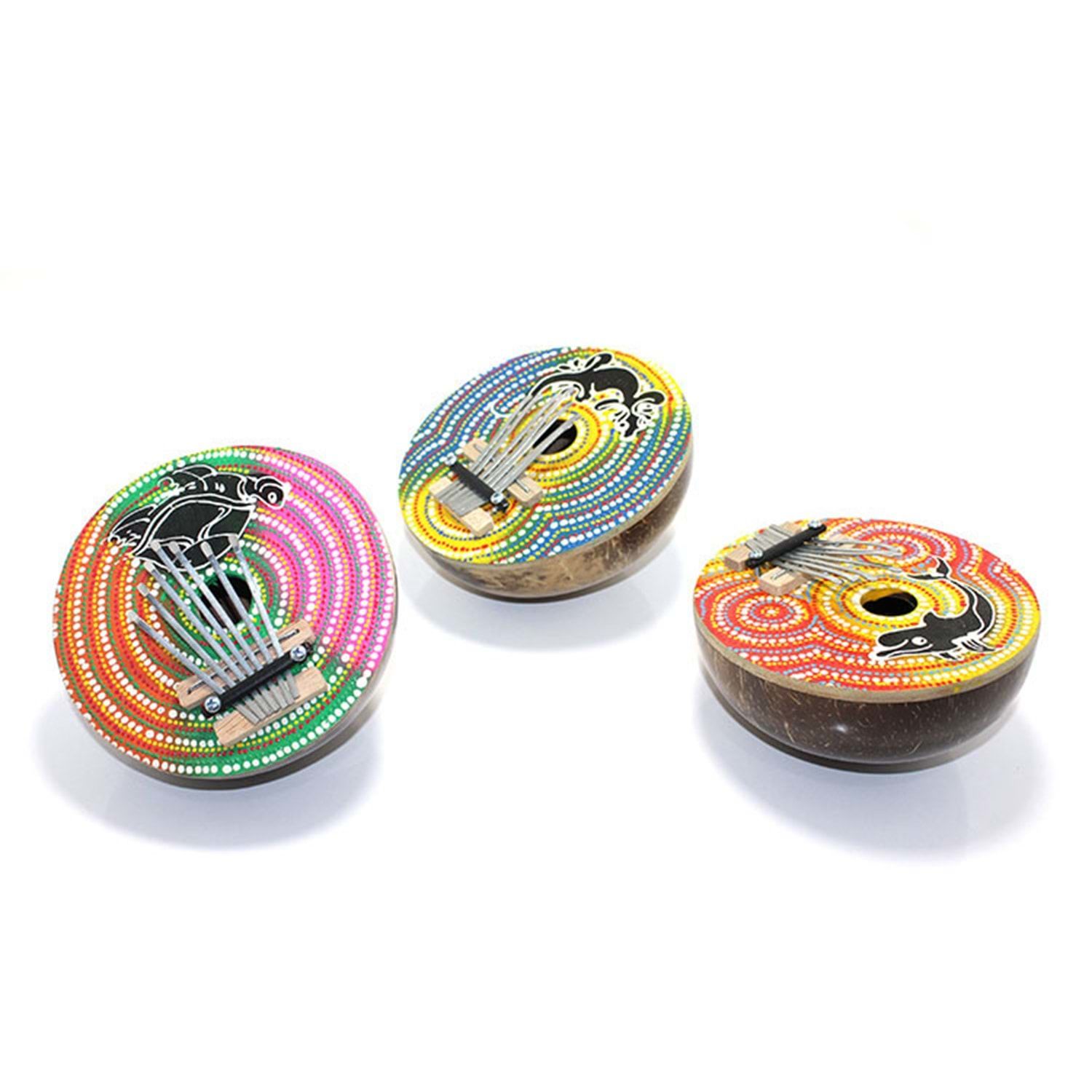 Büyük Hindistan Cevizi Kabuğu Coconat Kalimba Enstrümanı