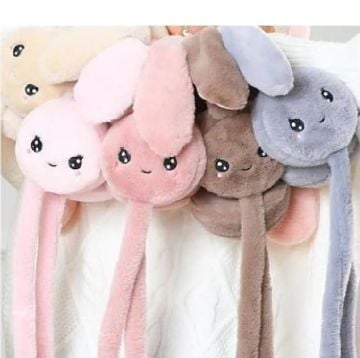 Peluş Hareketli Karakterli Tavşan Kulaklıklar