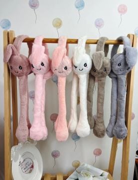 Peluş Hareketli Karakterli Tavşan Kulaklıklar