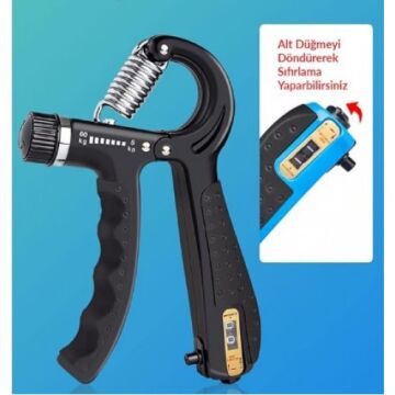 Sertlik Ayarlı El Yayı Ayarlanabilir Bilek Kas Güçlendirme Aleti 5-60kg