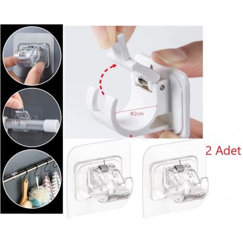 Kendinden Yapışkanlı Yaylı Boru Tutucu Halka 2'li Set