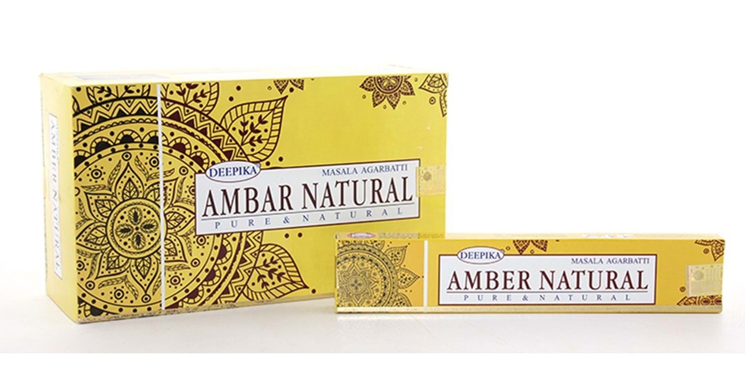 Deepika Amber Masala Agarbatti Pure & Naturel Çubuk Tütsü (15gr x 12)