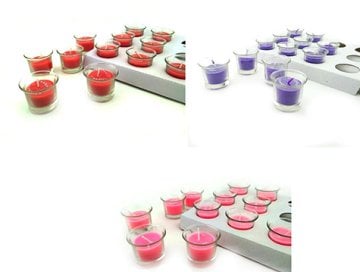 Mini Kavanoz Cam Mum (12 Adet)