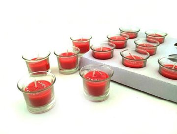 Mini Kavanoz Cam Mum (12 Adet)