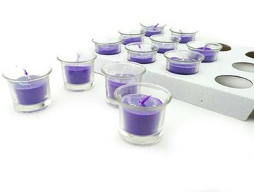 Mini Kavanoz Cam Mum (12 Adet)