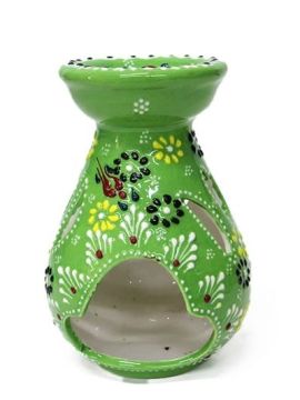 Dekoratif Çini İşlemeli Vazo Tasarım Seramik Buhurdanlık