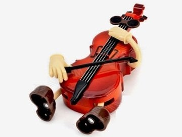 Hareketli Keman Şeklinde Kurmalı Müzik Kutusu