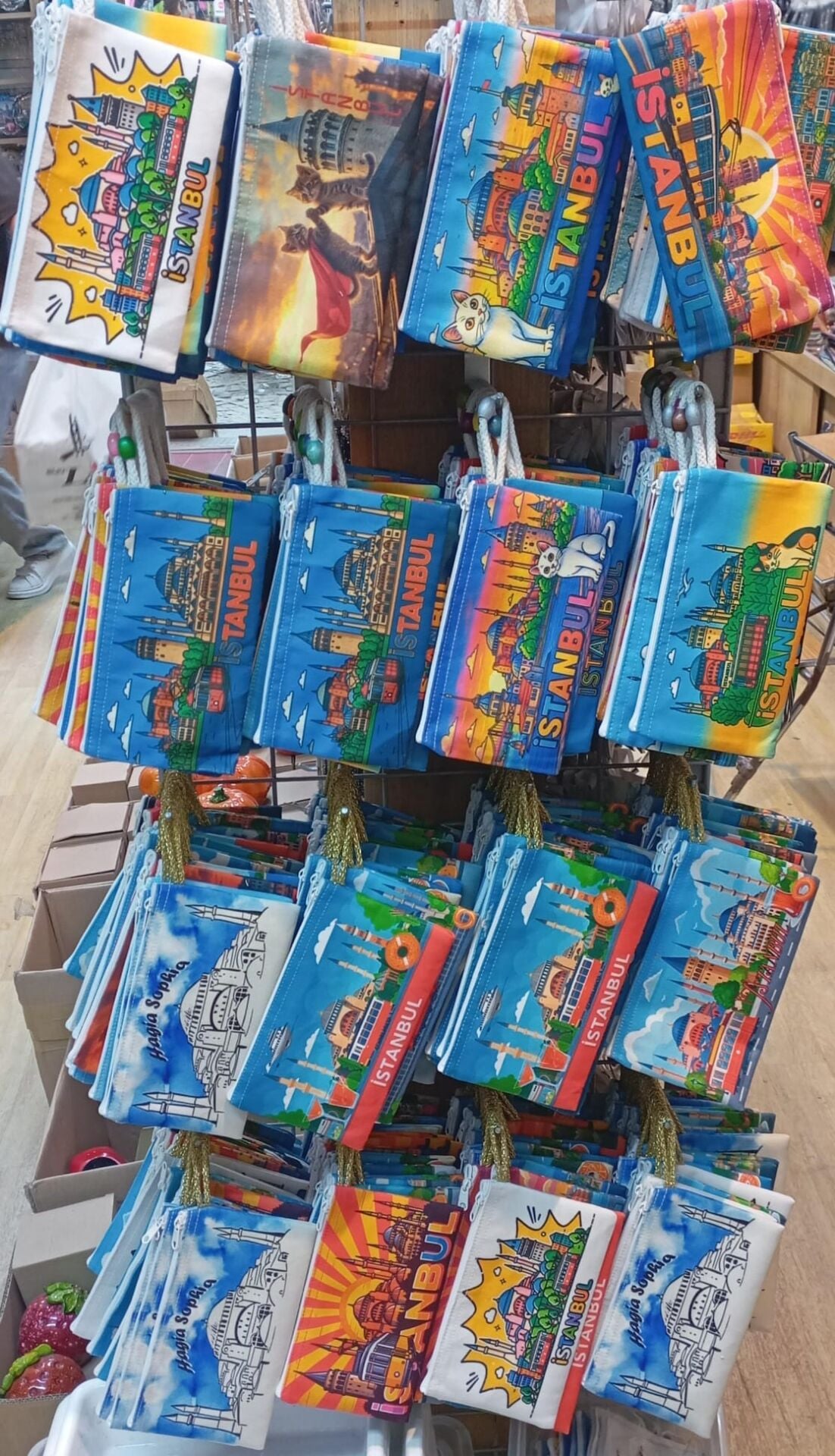 Dijital Baskılı İstanbul Manzaralı Desenli Cüzdan