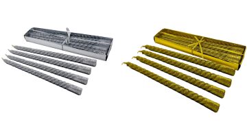 Burgulu Simli Şamdanlık Mum (4 Adet)