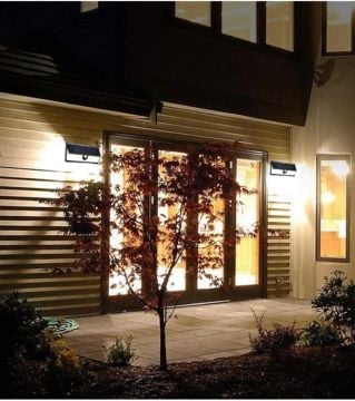 Hareket Sensörlü Solar Güneş Enerjili 190 Led Bahçe Duvar Lambası