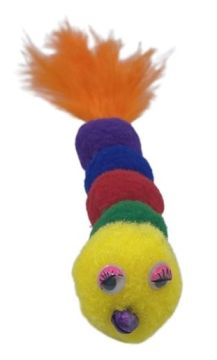 Renkli Tırtıl Şeklinde Yumuşak Sevimli Evcil Hayvan Oyuncağı