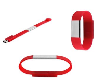 Inovatif Bileklik Tasarımlı Su Geçirmez Pvc Bileklik Flash Bellek 32 GB