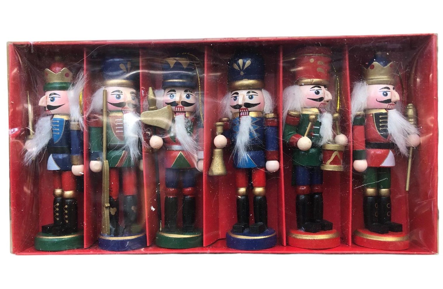 Dekoratif Renkli Fındıkkıran Kurşun Asker Biblosu 13cm (6 adet)