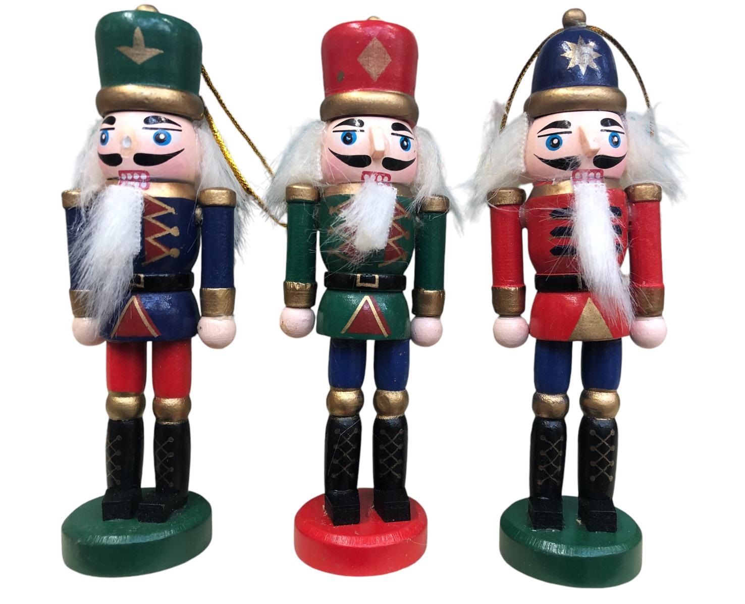 Dekoratif Fındıkkıran Kurşun Asker Biblosu Renkli 13cm (3 adet)