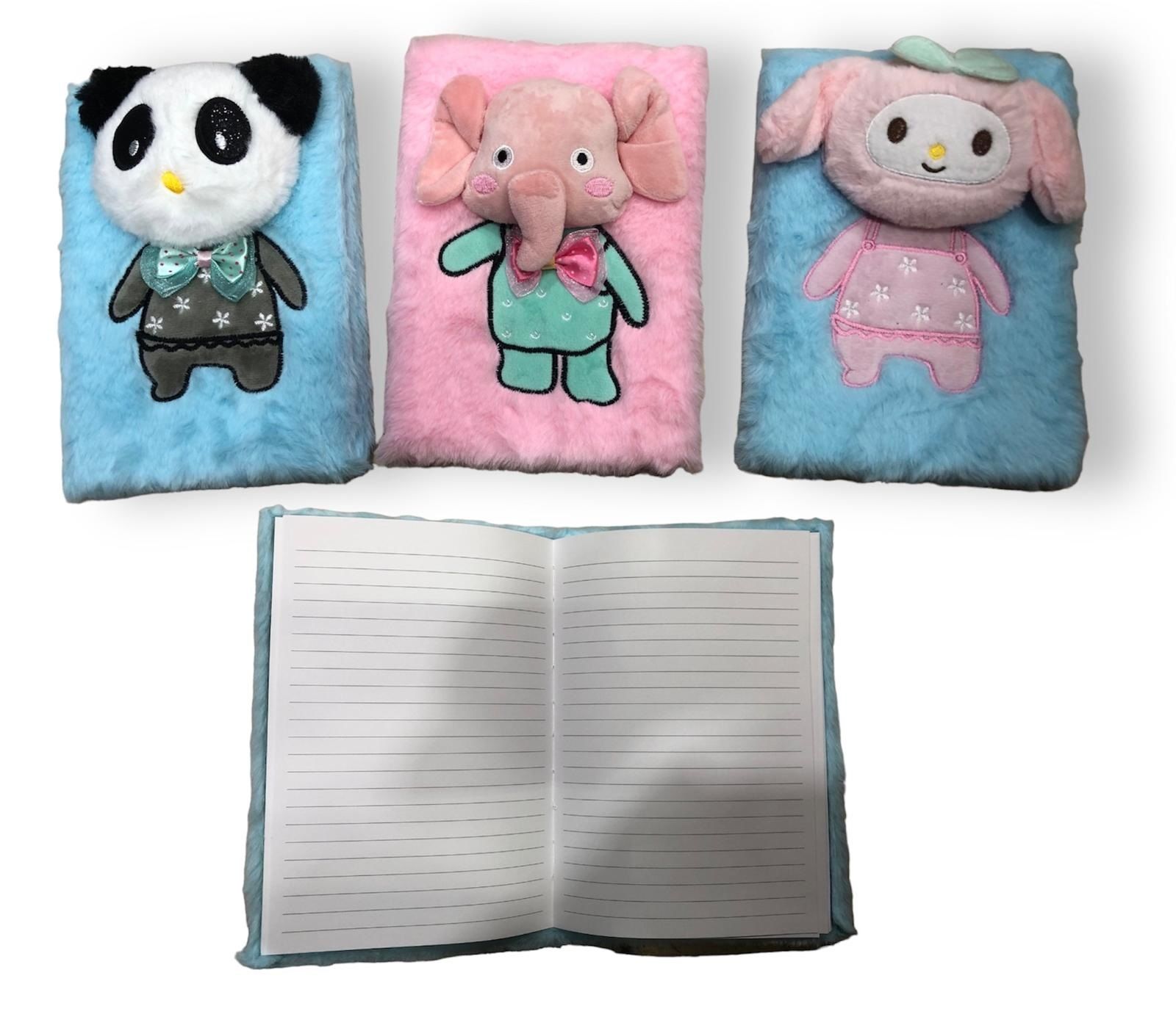 Fil Panda Hayvan Şeklinde Peluş Defter