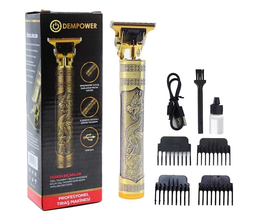 Kuru Kafa T Bıçaklı Saç Sakal Ense Tıraş Makinesi Seti