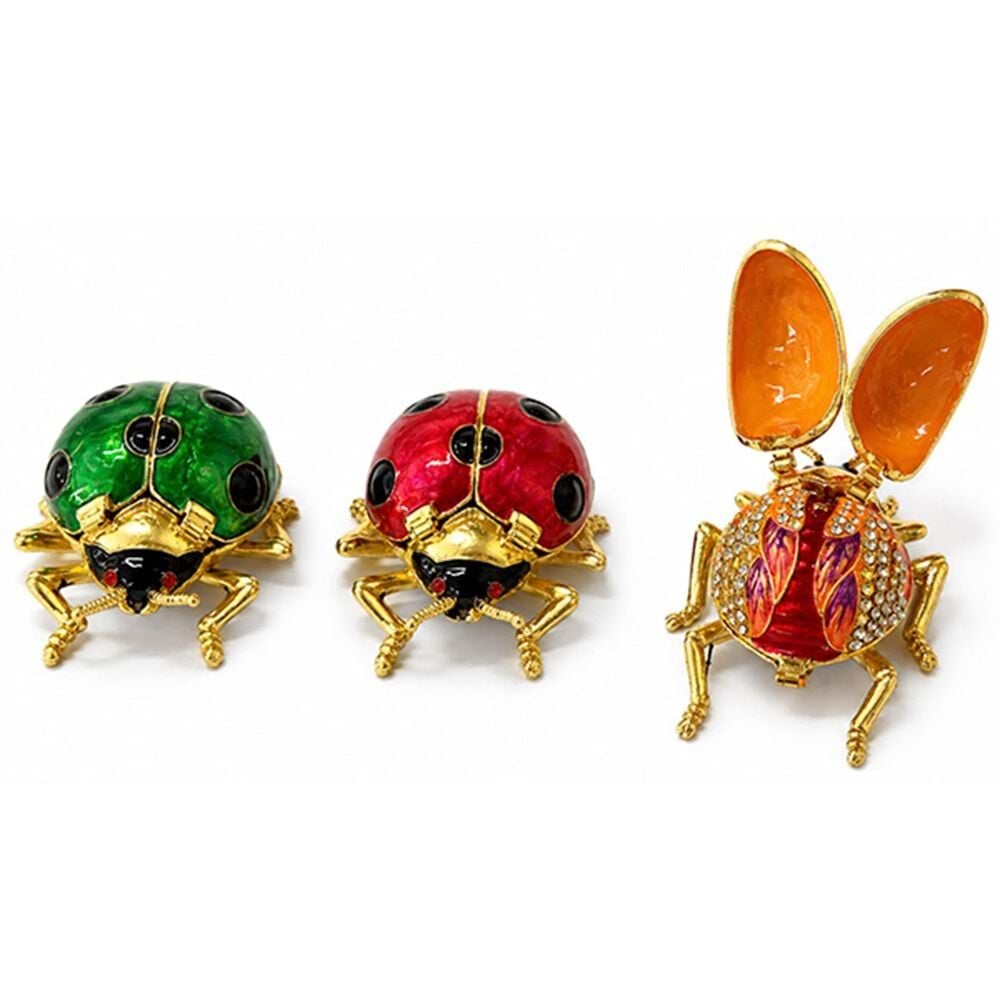 Dekoratif Swarovski Taşlı Uğur Böceği Biblosu (8 cm)