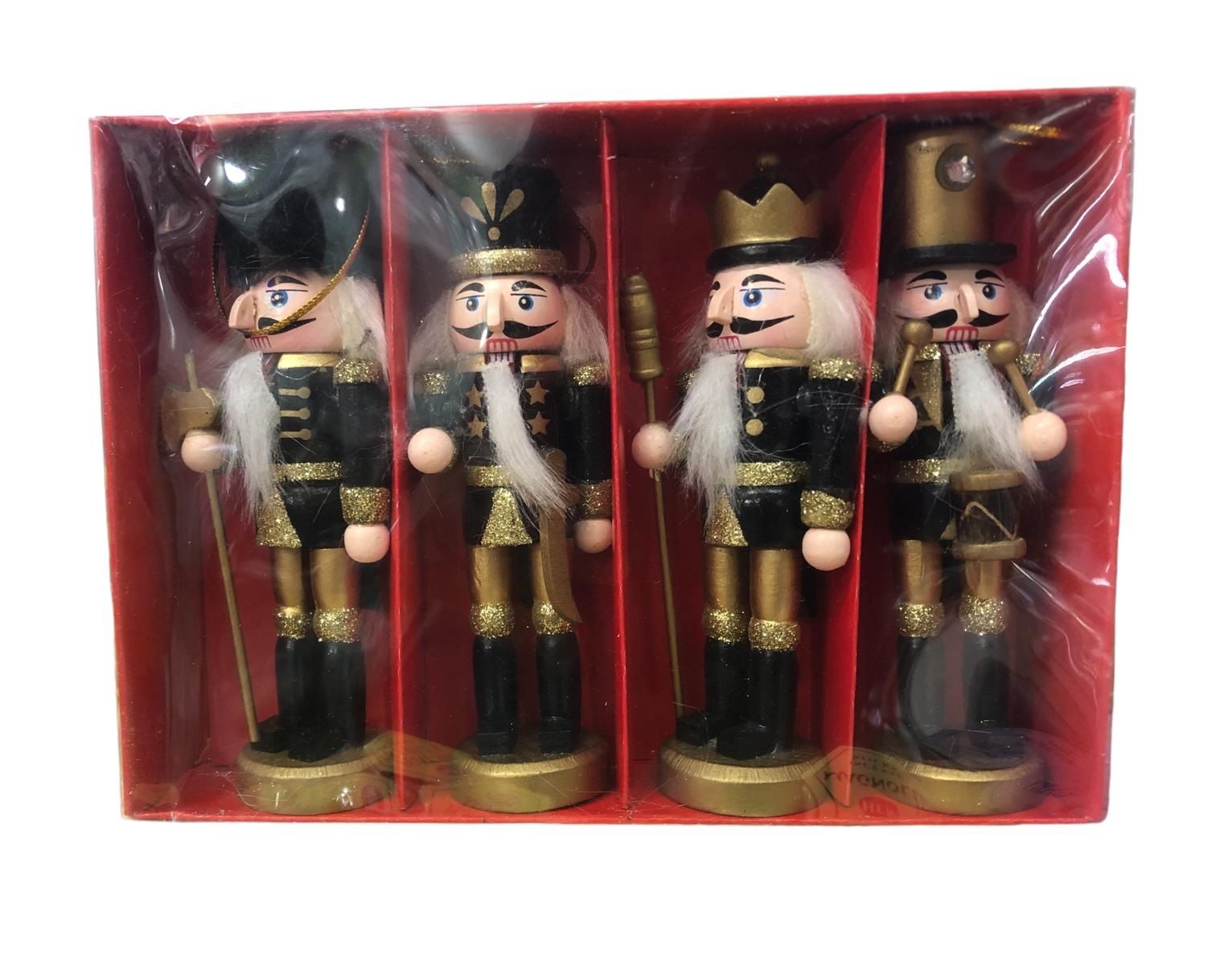 Dekoratif Siyah Fındıkkıran Kurşun Asker Biblosu 13cm (4 adet)