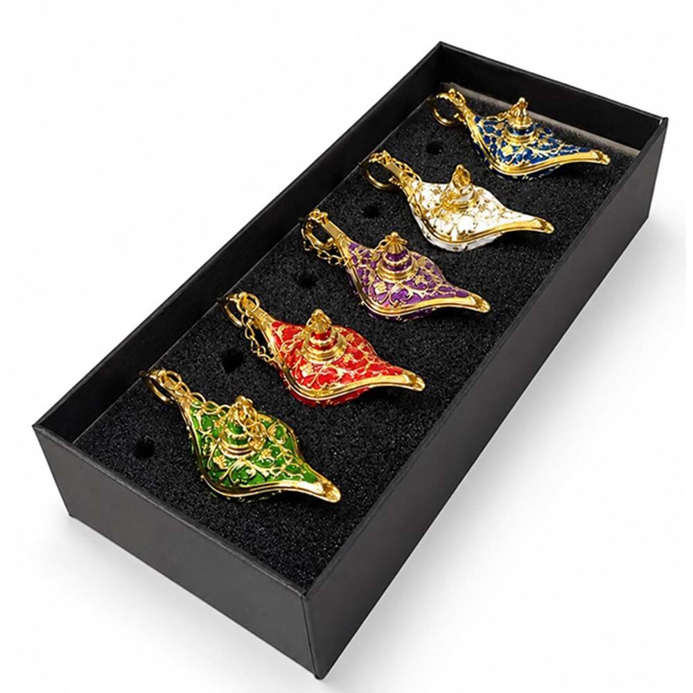 Swarovski Taşlı 5 Li Alaaddin Sihirli Lambası(6cmx3cm)