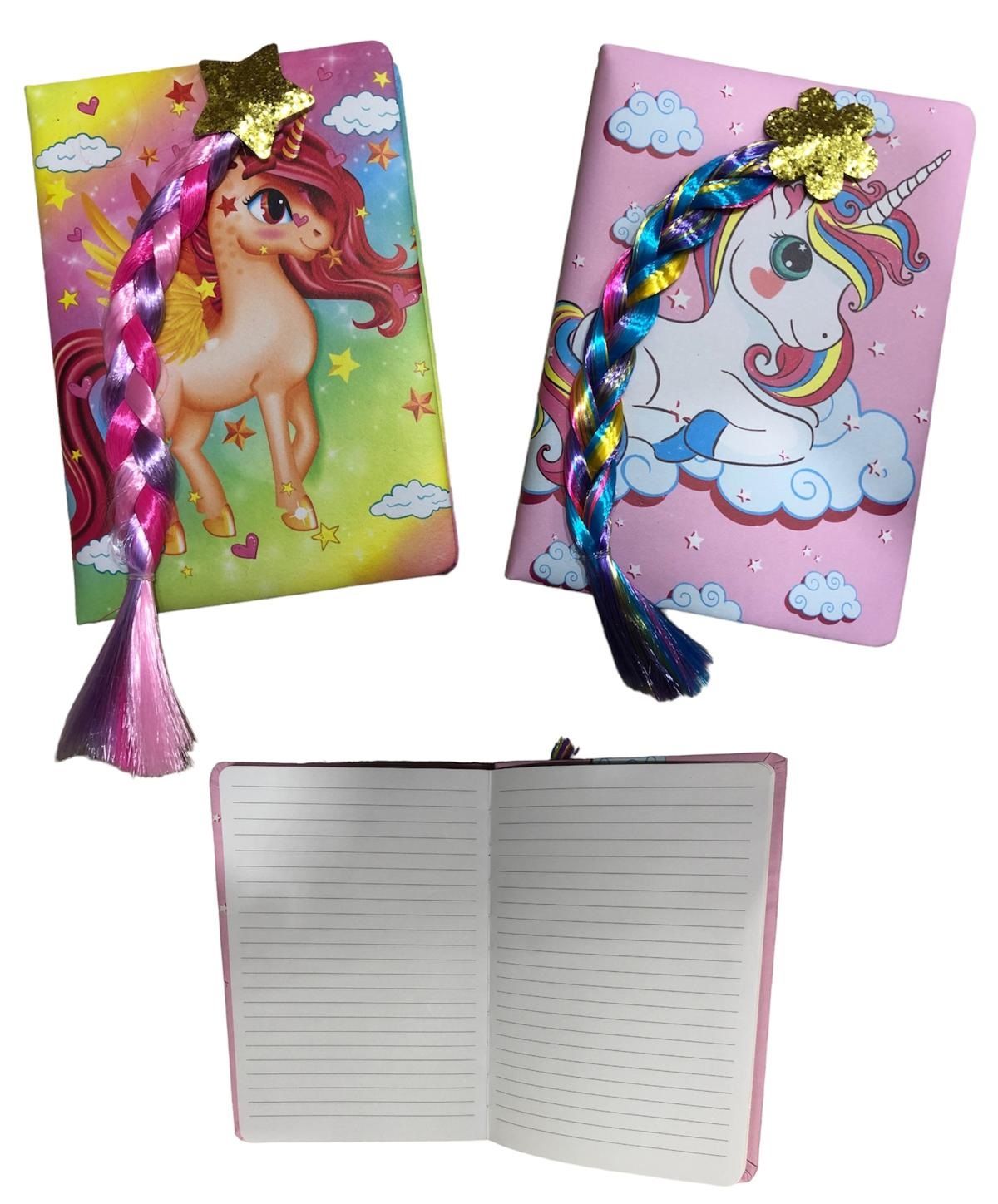 Tek Boynuzlu At Tasarımlı Suni Deri Kapaklı Defter