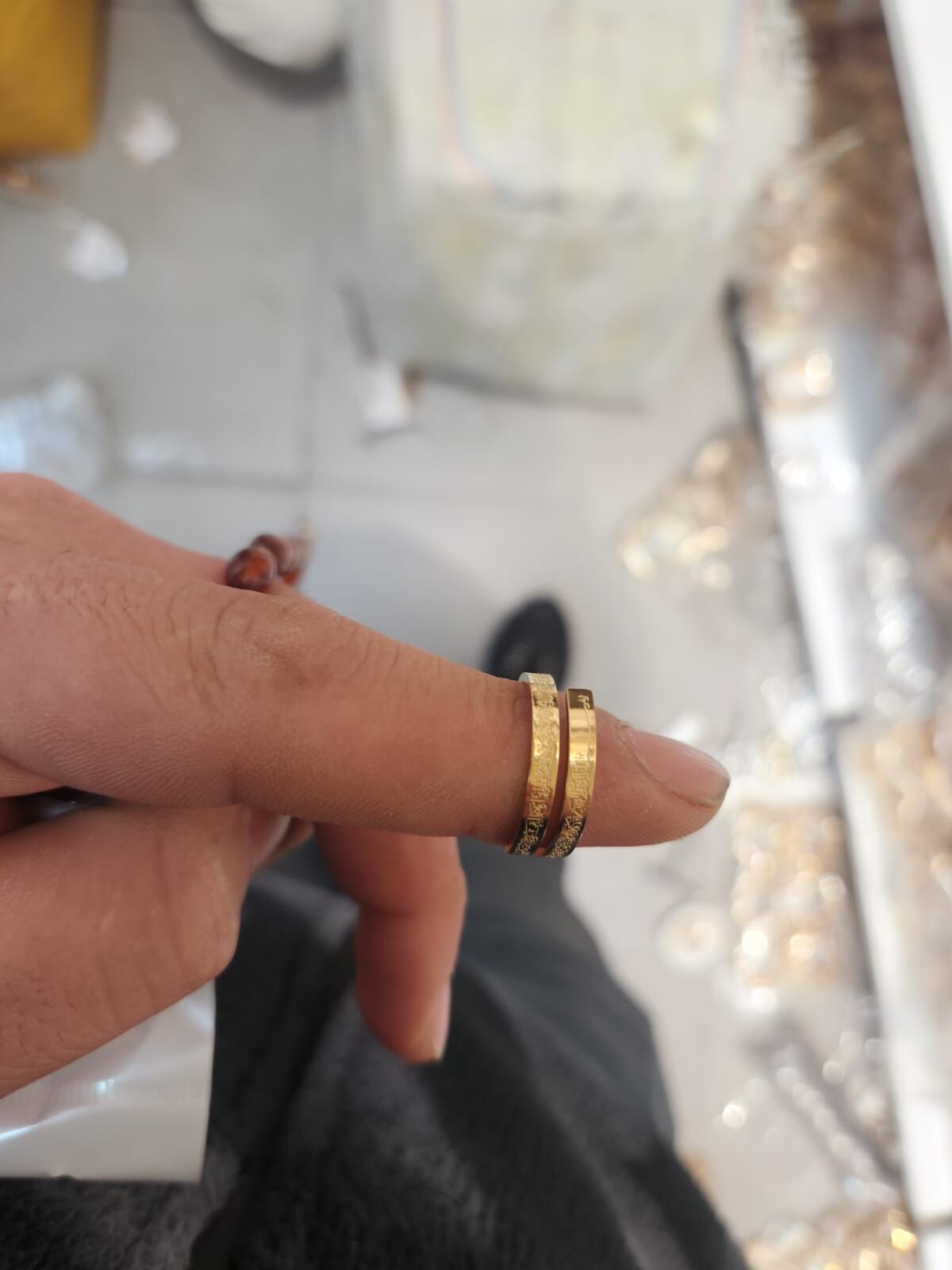 Ayetel Kürsi Yazılı Kadın Erkek Paslanmaz Çelik Yüzük