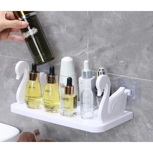 Dekoratif Kuğu Tasarım Duvara Monte Edilebilen Yapışkanlı Raf