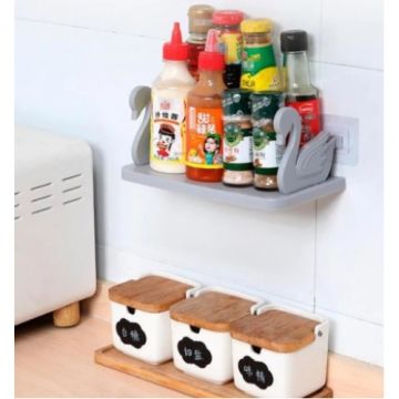 Dekoratif Kuğu Tasarım Duvara Monte Edilebilen Yapışkanlı Raf