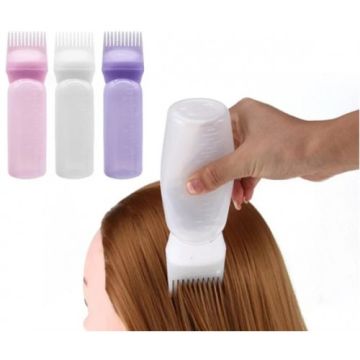 Çok Kullanışlı Taraklı Saç Boyama Bakım Yağı Şişesi Bir Arada