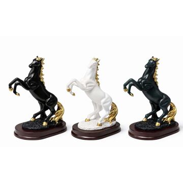 Dekoratif Şahlanan Polyester At Biblosu (19 cm x 15 cm)