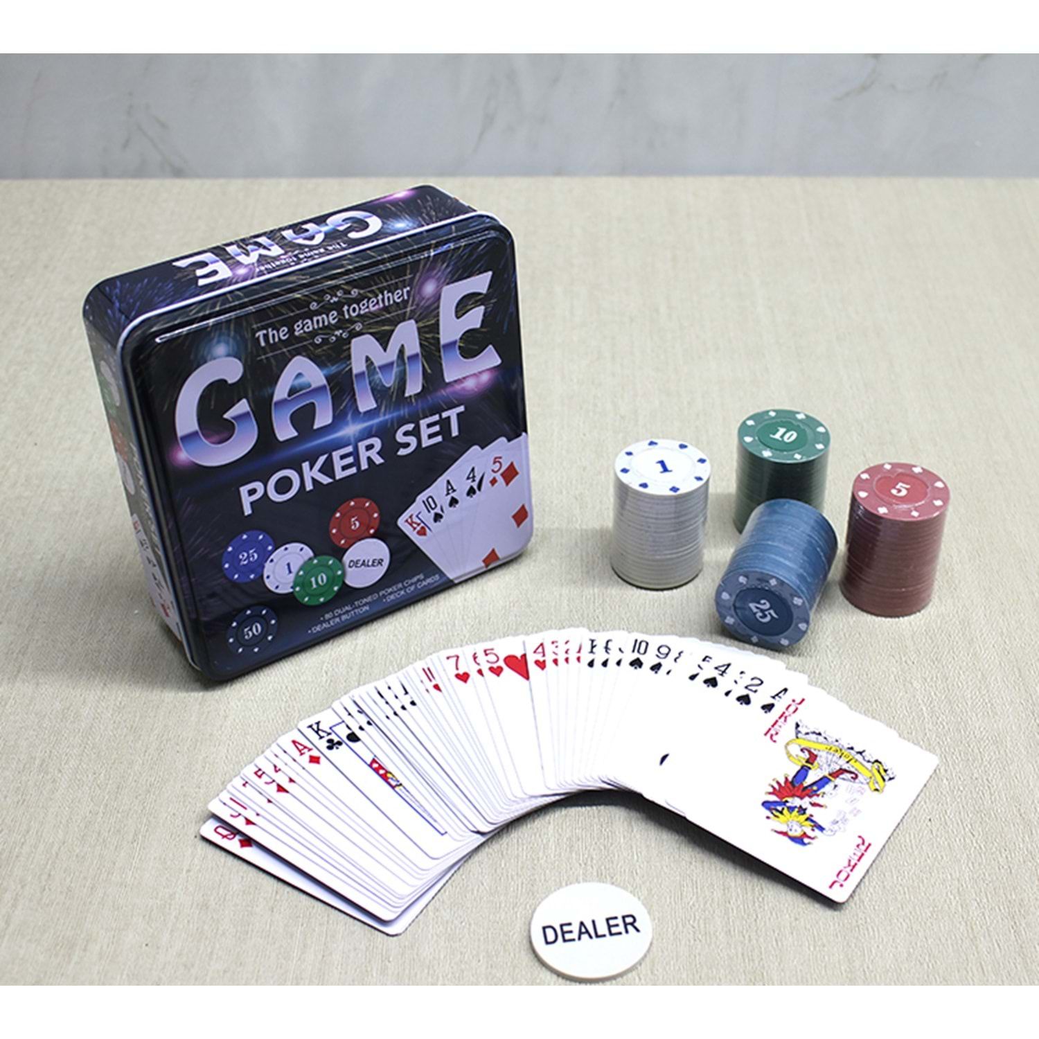 80 Chip Metal Kutulu Poker Oyun Seti