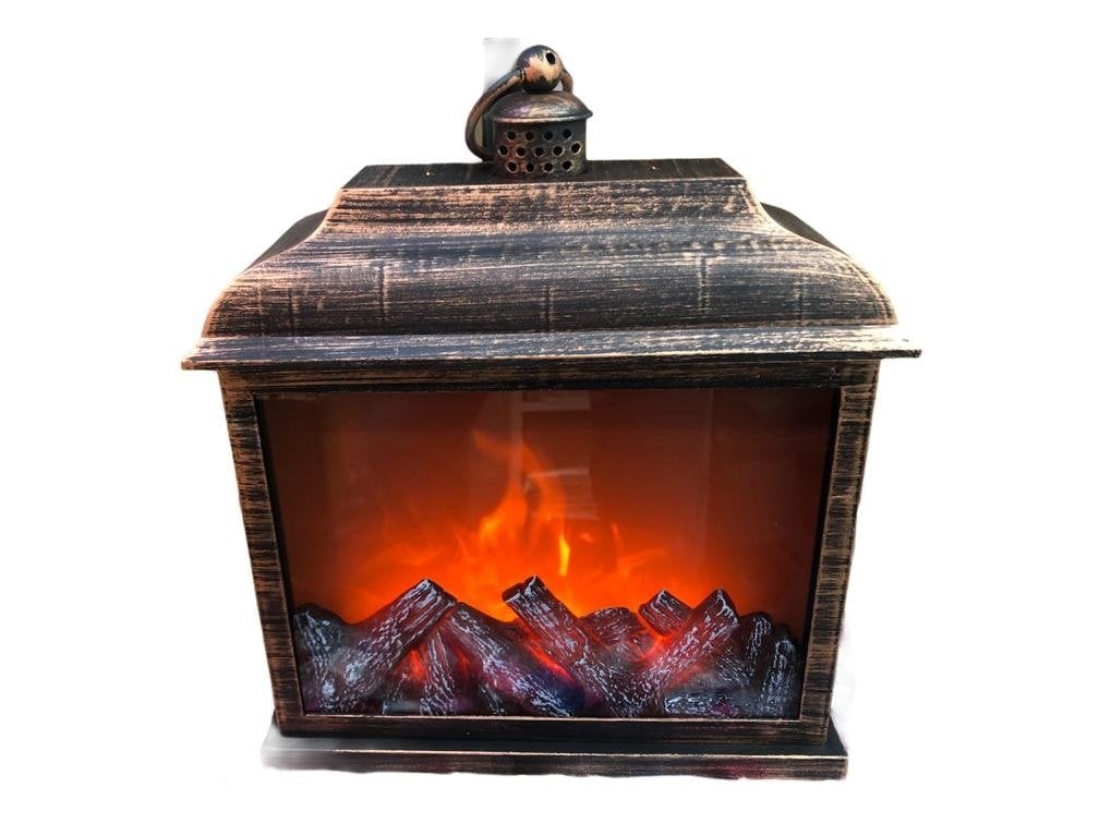 Dekoratif Görünümlü Işıklı Şömine