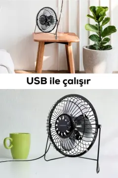 Usb'li Sessiz Mini Masaüstü Vantilatör